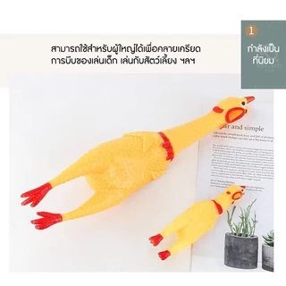 ของเล่นสำหรับสัตว์เลี้ยง ไก่โอ๊ก ไก่มีเสียง ของเล่นแมว ไก่บีบ ไก่บีบมีเสียง