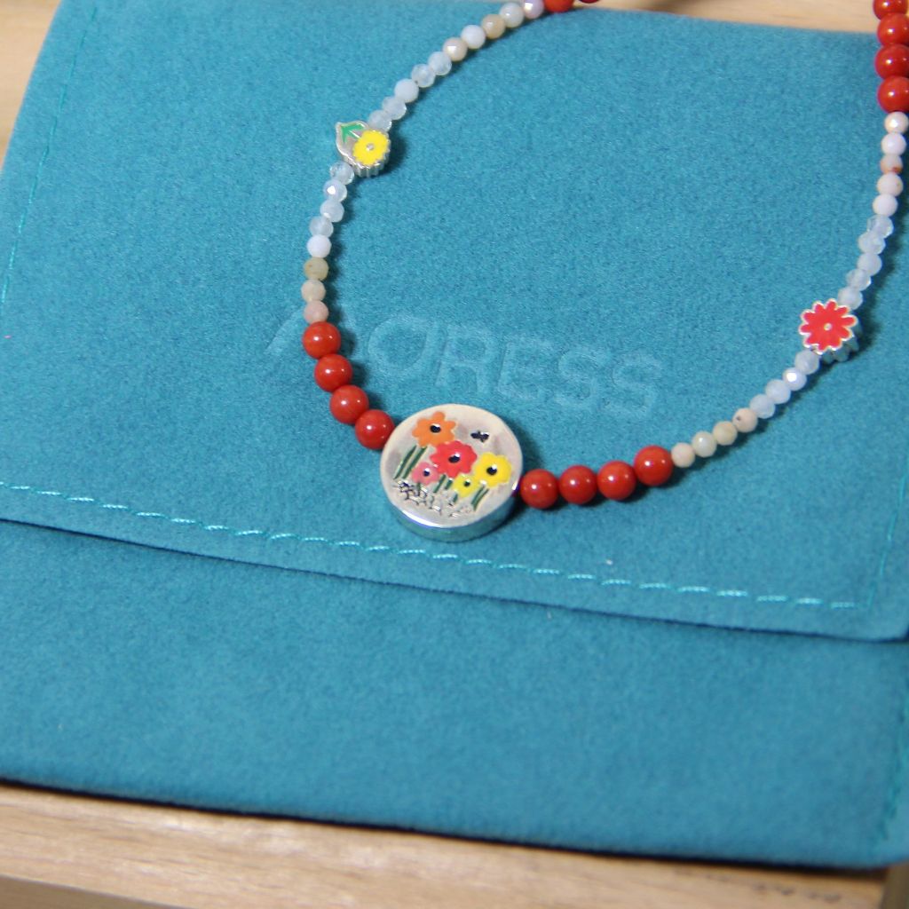 Moomin & Snorkmaiden Genuine Stone Bracelet สร้อยหินเเท้ เงินเเท้รูป Moomin