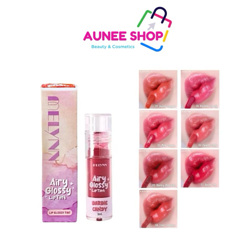 ส่งฟรี/มีไลฟ์ ลด50% ลิปมีลีน MELYNN - Airy Glossy Lip Tint ลิปทิ้นท์แอร์รี่ ลิปกลอสลูกกวาด (3ml)