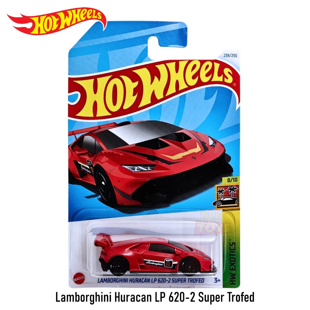 โมเดลรถเหล็ก HOT WHEELS : Lamborghini Huracan LP 620-2 Super Trofed ลิขสิทธิ์แท้100% hotwheels AAE6