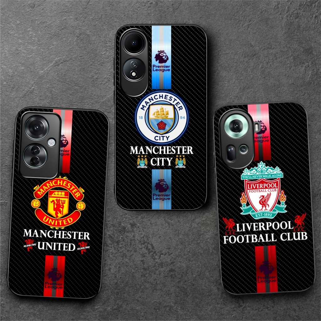 เคสเคลือบเงา OPPO A3 /A3X RENO12 RENO11 5G A60 A18/A38 ลิเวอร์พูล แมนยู อาร์เซน่อล เชลซี แมนซิตี้