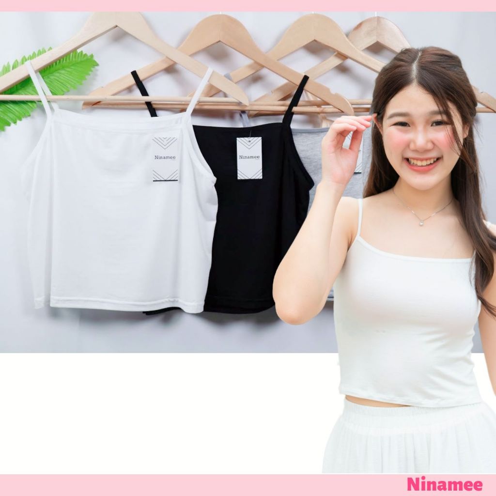 🍒Ninamee S M L XL เสื้อซับในครึ่งตัวคุณภาพดี สัมผัสนุ่ม ใส่ไม่ร้อน ใครชอบใส่เสื้อซับแบบสบายแนะนำจ้า เสื้อทับใน#NN26