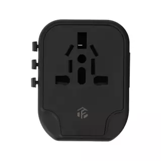 หัวแปลงปลั๊กไฟ TECHPRO Multifunction Universal Travel Adapter 20W (TP-UA01) Black by Banana IT