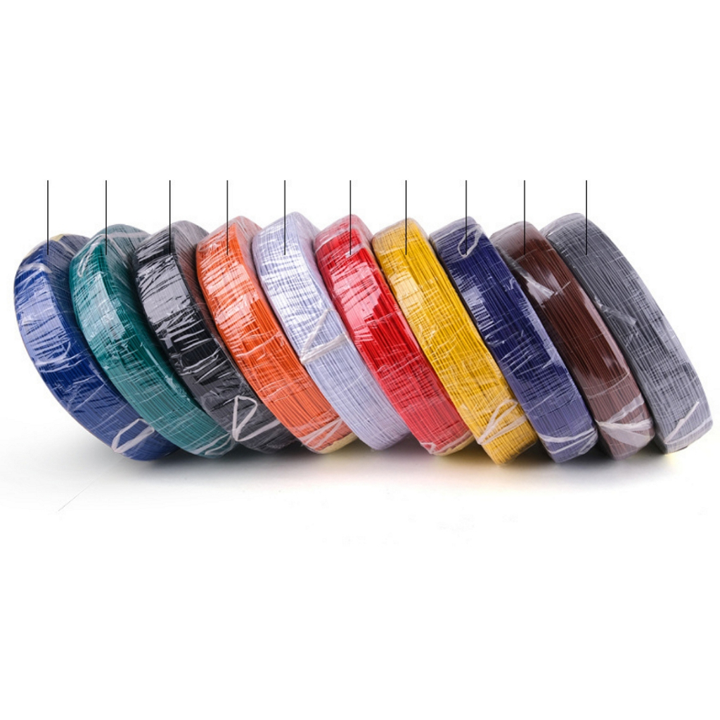 สาย AWG สายไฟเดี่ยวเส้นฝอย Hook-up UL1007 26AWG 24AWG 22AWG 20AWG 18AWG 80°C 300V ราคา/เมตร - รูปที่ 2