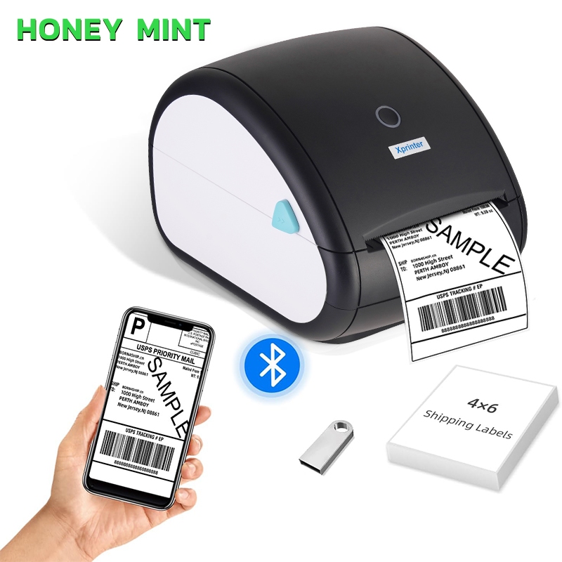 NEW Xprinter เครื่องพิมพ์ฉลากสินค้า บาโค้ด เครื่องปริ้นความร้อนแบบบลูทูธ label printer เรื่องพิมพ์บา