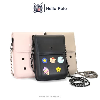 Hello Polo crossbody bag กระเป๋าใส่โทรศัพท์ สายกระเป๋า แฟชั่น ดีไซน์เรียบง่าย น้ำหนักเบา ต้องมีสำหรับการออกนอกบ้านBH2008