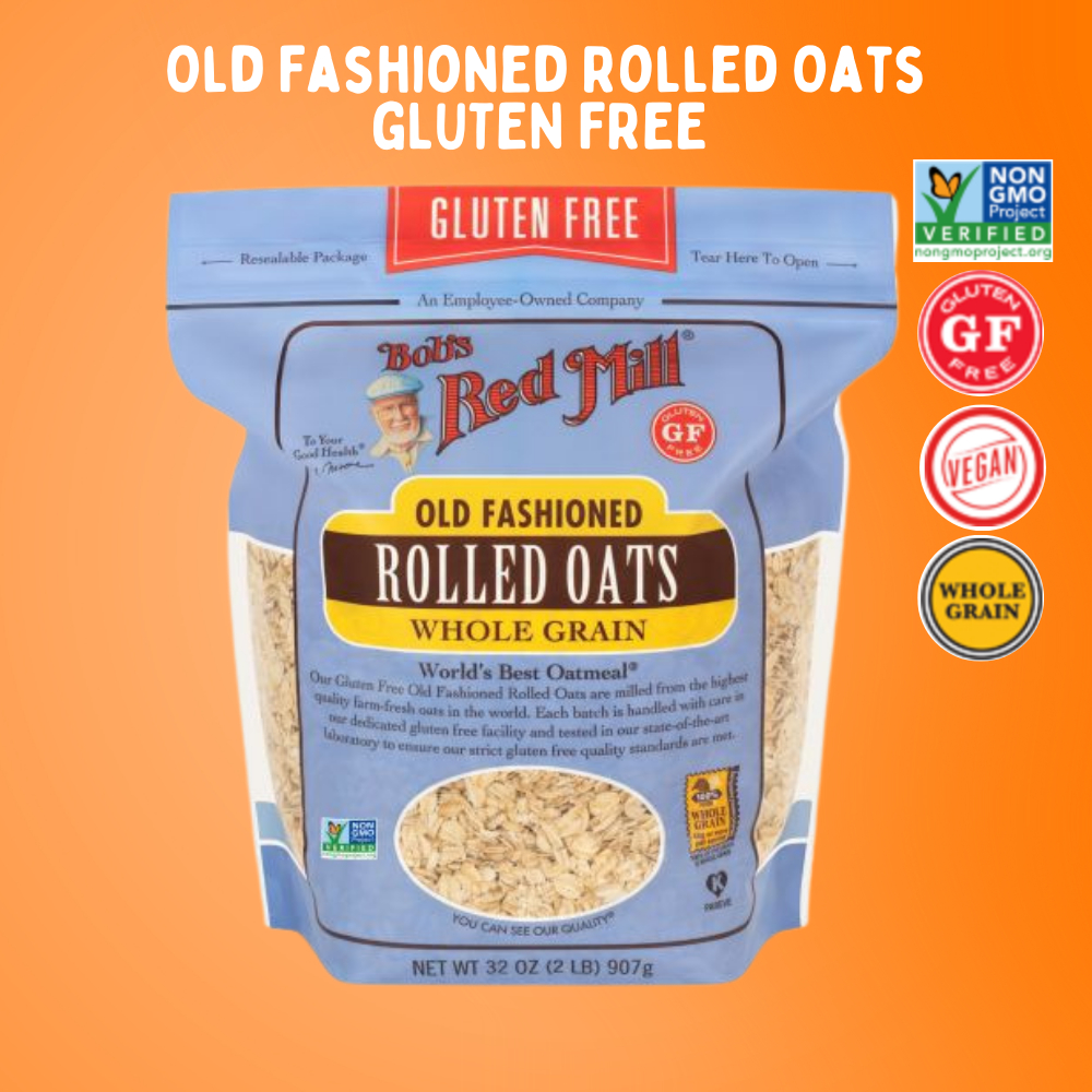 Bob's red Mill Gluten Free rolled oat |โรลโอ๊ต ข้าวโอ๊ตแผ่น รีดแบน ปราศจากกลูเตน 907g | Sunshine Market