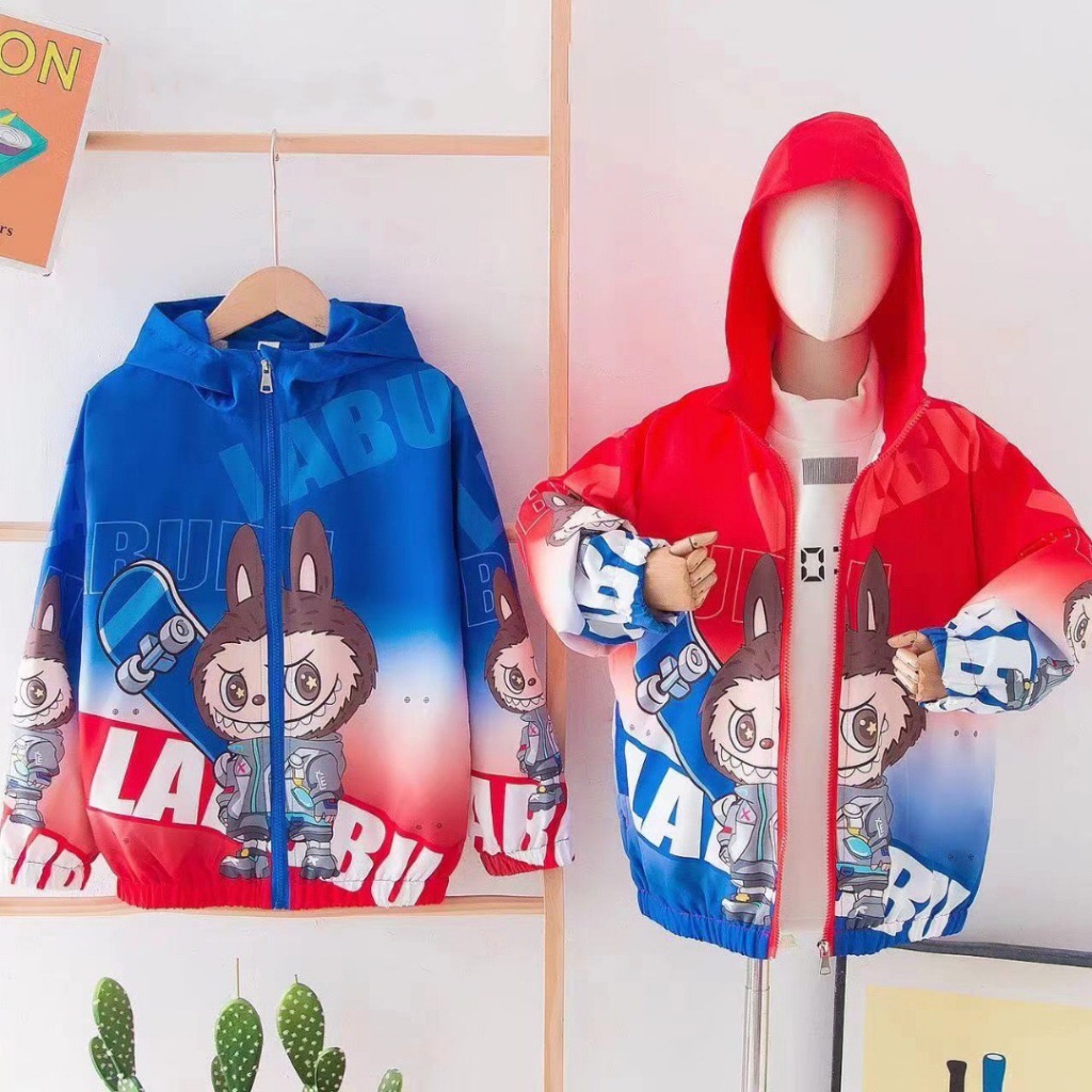 เสื้อคลุมเด็กลาบูบู้ เสื้อกันหนาวผ้าร่มนิ่มๆใส่สบาย สินค้าพร้อมส่ง