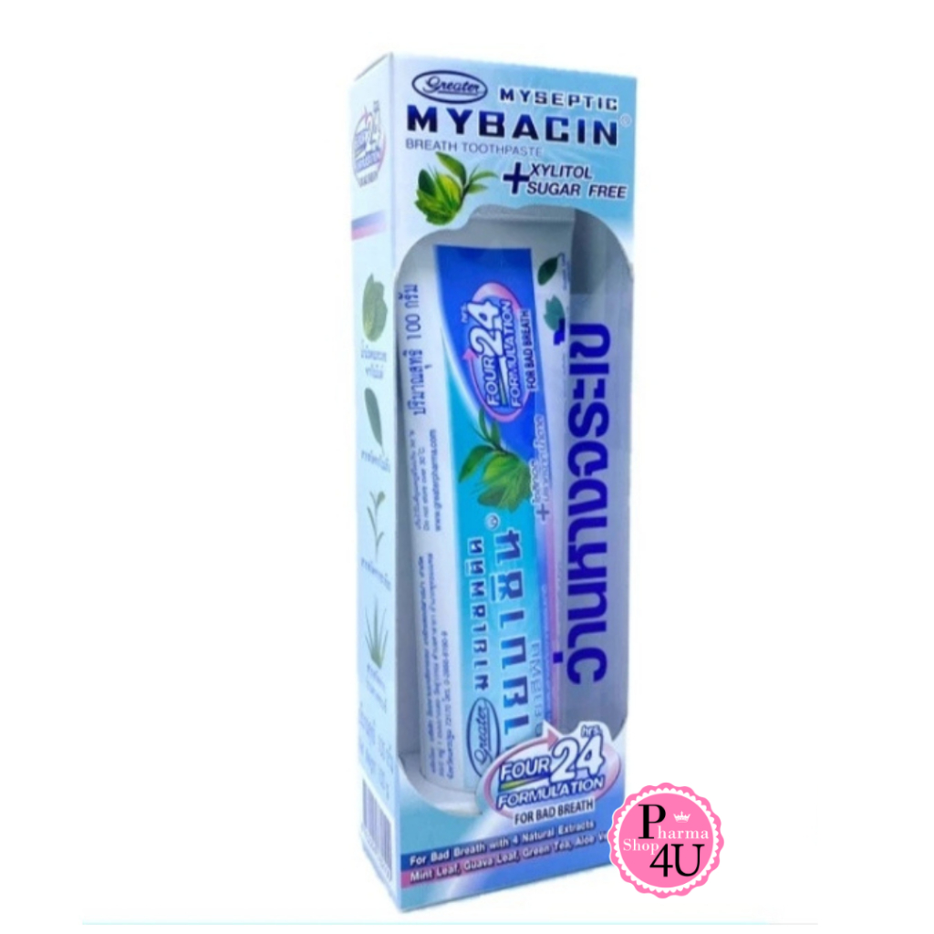My Bacin Breath Toothpaste ยาสีฟันสูตรเบรท มายเซพติค มายบาซิน ยาสีฟัน สูตรว่านหางจระเข้ 100 ก.#421