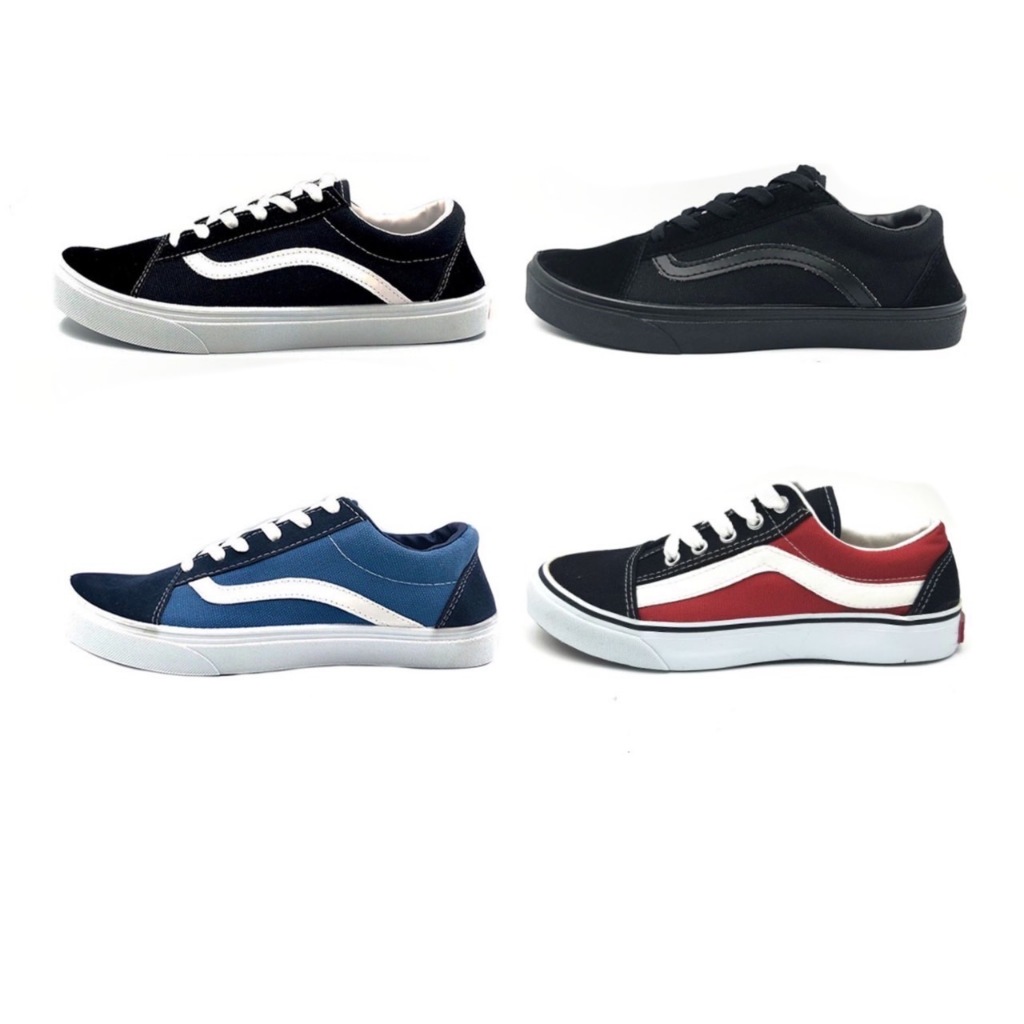 ลด 45.- พิมพ์ BESTBUYNOV ผ้าใบผูกเชือก แฟชั่น ใส่ได้ทุกเพศ ยี่ห้อLeo/Footniks รุ่นV1/B1 (ไม่มีกล่อง)ไซส์37-45