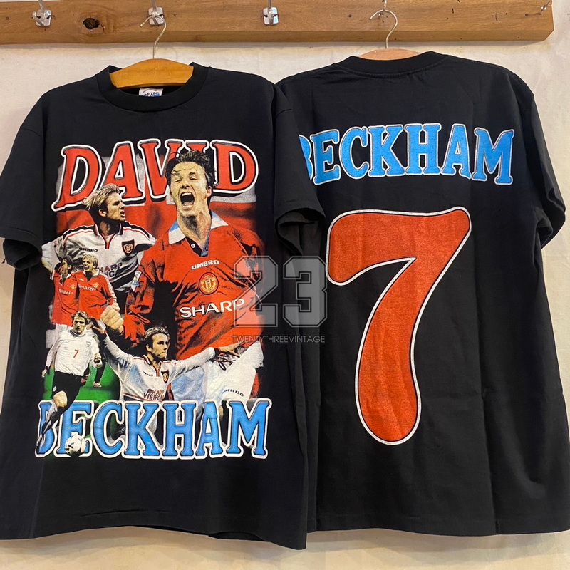 [ 23 ] DAVID BECKHAM ตำนานเบอร์7 ManU. ป้าย Bootleg แท้ เสื้อวินเทจ เสื้อบอล เด็กผี ตำนาน ต้องมี vintage shirt