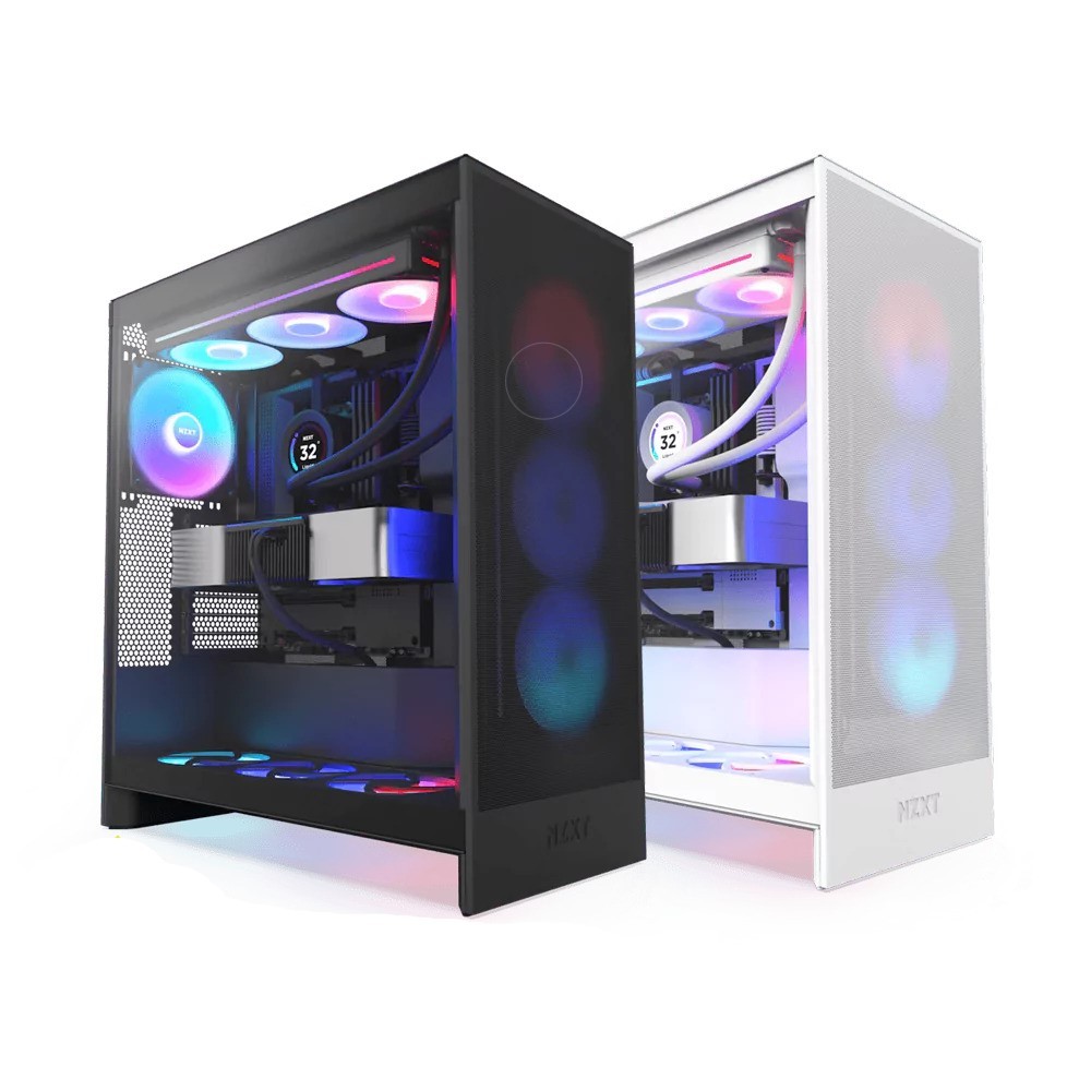 CASE NZXT H7 FLOW BLACK / WHITE (E-ATX) เคส