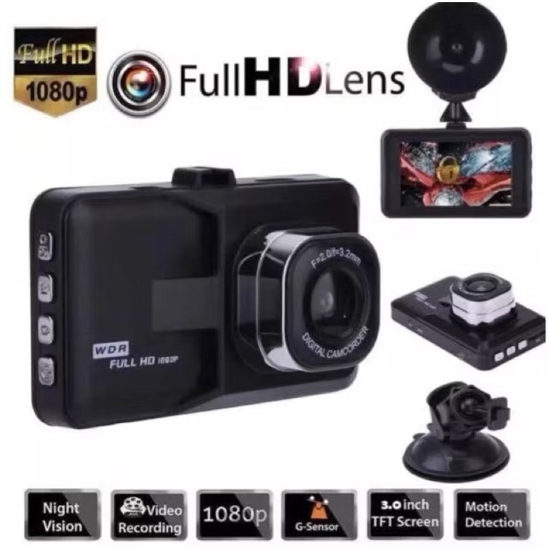 กล้องติดรถยนต์ Full HD 1080P WDR จอ 3 นิ้ว ความละเอียดสูง รุ่น T626（3）
