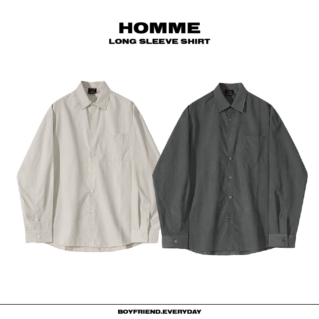 HOMME LONG-SLEEVE SHIRT เสื้อเชิ้ตสไตล์เกาหลี