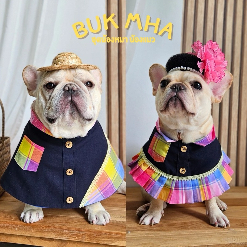 ชุดผู้บ่าวกับผู้สาว ร้านแถมหัวและหมวกให้ทุกชุด