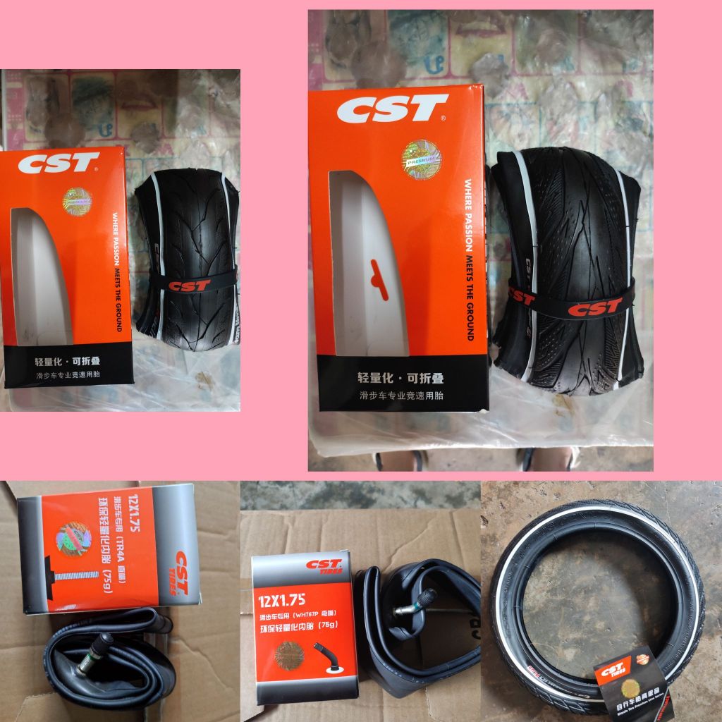 ยางนอก ยางใน CST 12 x 1.75 นิ้ว  จักรยาน balance bike จักรยานขาไถ จักรยานทรงตัว จักรยานไฟฟ้า เกรดพรีเมียม