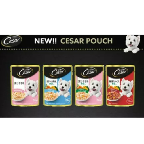 Cesar อาหารเปียกสุนัข แบบซอง มี 4 รสชาติ