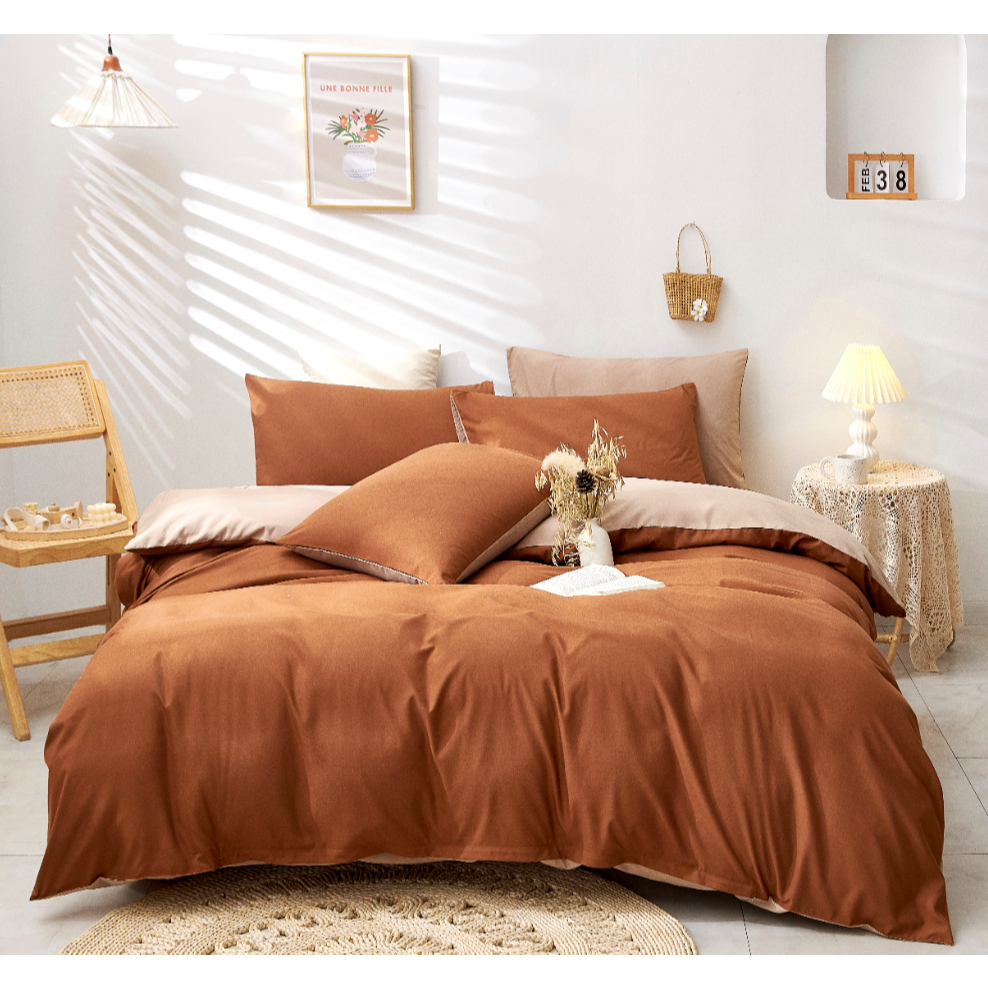 LALLALIN ชุดเครื่องนอน  ทูโทน 2 สี 2 โทน 2ด้าน มีทั้ง3.5 ฟุต  5 และ 6 ฟุต มีรัดมุม สีใหม่ล่าสุด