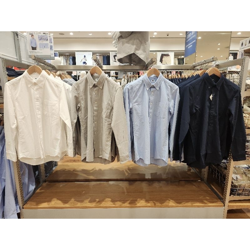 รับหิ้วของแท้ Uniqlo เสื้อเชิ้ตผู้ชาย ผ้าออกฟอร์ด Oxford ทั้งรุ่นธรรมดา และ รุ่น JW Anderson แขนยาว ทรงเข้ารูปและทรงปกติ