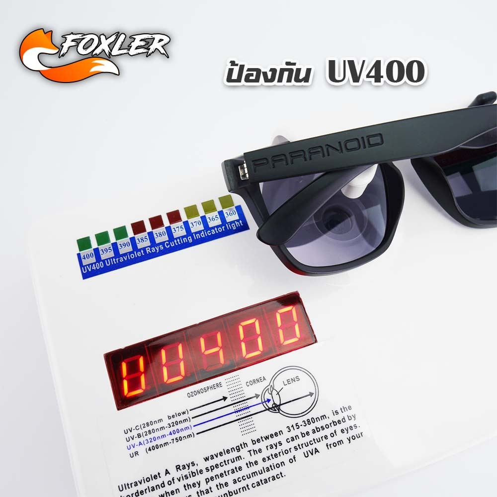 แว่นตากันแดด เลนส์ HD Polarized PARANOID ตัดแสงสะท้อน แว่นกันแดดแฟชั่น ใส่ได้ทั้งชายและหญิง [Foxler] รูปที่ 5