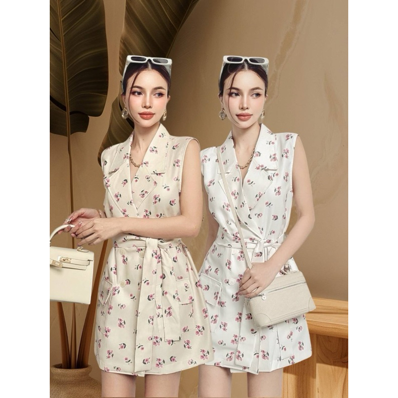 #COTTON CANDY 🍭เดรสเบลเซอร์ลายดอก New Rose' dress