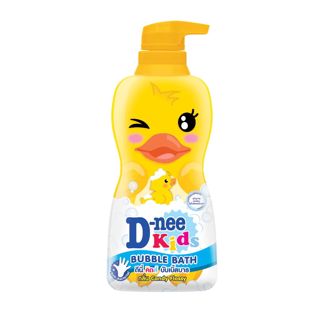 D-nee ดีนี่ คิดส์ สบู่เหลว บับเบิ้ลบาธ กลิ่น แคนดี้ ฟรอส เจลลี่ สีเหลือง 400มล.