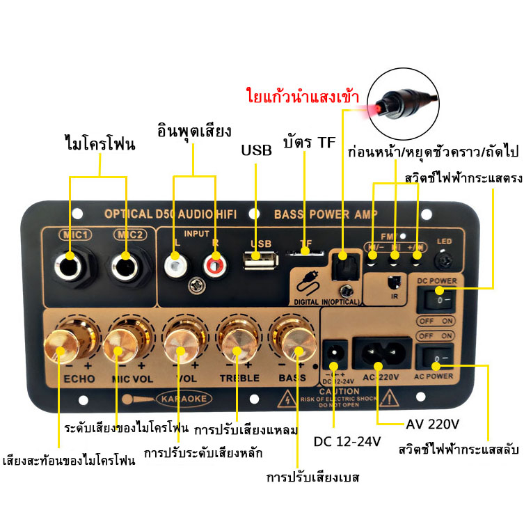 🔥D50 แอมป์จิ๋วบลูทูธ แอมป์จิ๋ว ขยายเสียงบลูทูธ แอมป์ จิ๋ว บลูทูธ แยก ซับ แอมป์จิ๋วบลูทูธโมแล้ว 900W DC12-24v ส่งจากไทย