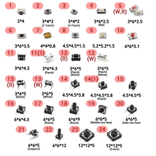 สวิตช์จิ๋ว กดติด ปล่อยดับ Micro Push Button Tactile Switch Reset Mini Leaf Switch SMD diy electronic kit