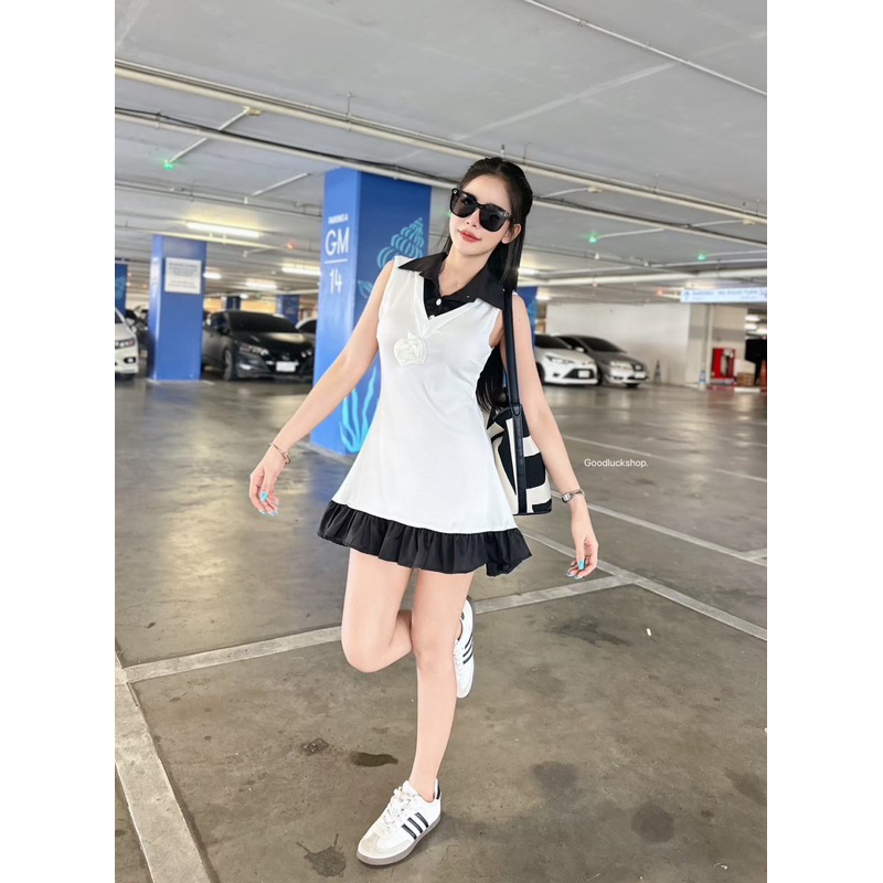 มินิเดรส เป็นชุดติดกันนะคะ แต่งสลับสี รูปที่ 4