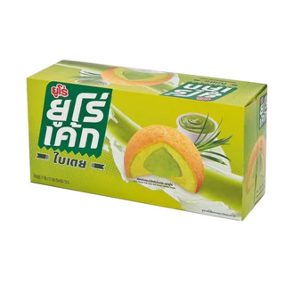 Euro🥛ยูโร่เค้ก คัสตาร์ดเค้ก ยกกล่อง 12 ห่อ คัสตาร์ด ใบเตย นมฮอกไกโด ช็อคโกแลต เมล่อน กล้วย สตอเบอร์รี่ อาหารว่าง ยูโร่