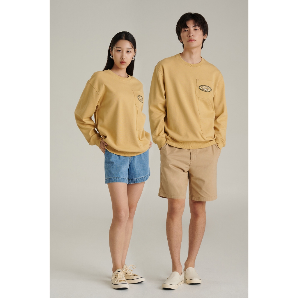 Mc jeans เสื้อสเวตเตอร์ Unisex ทรงเรกูลาร์ (Regular)สีครีม MSWP043