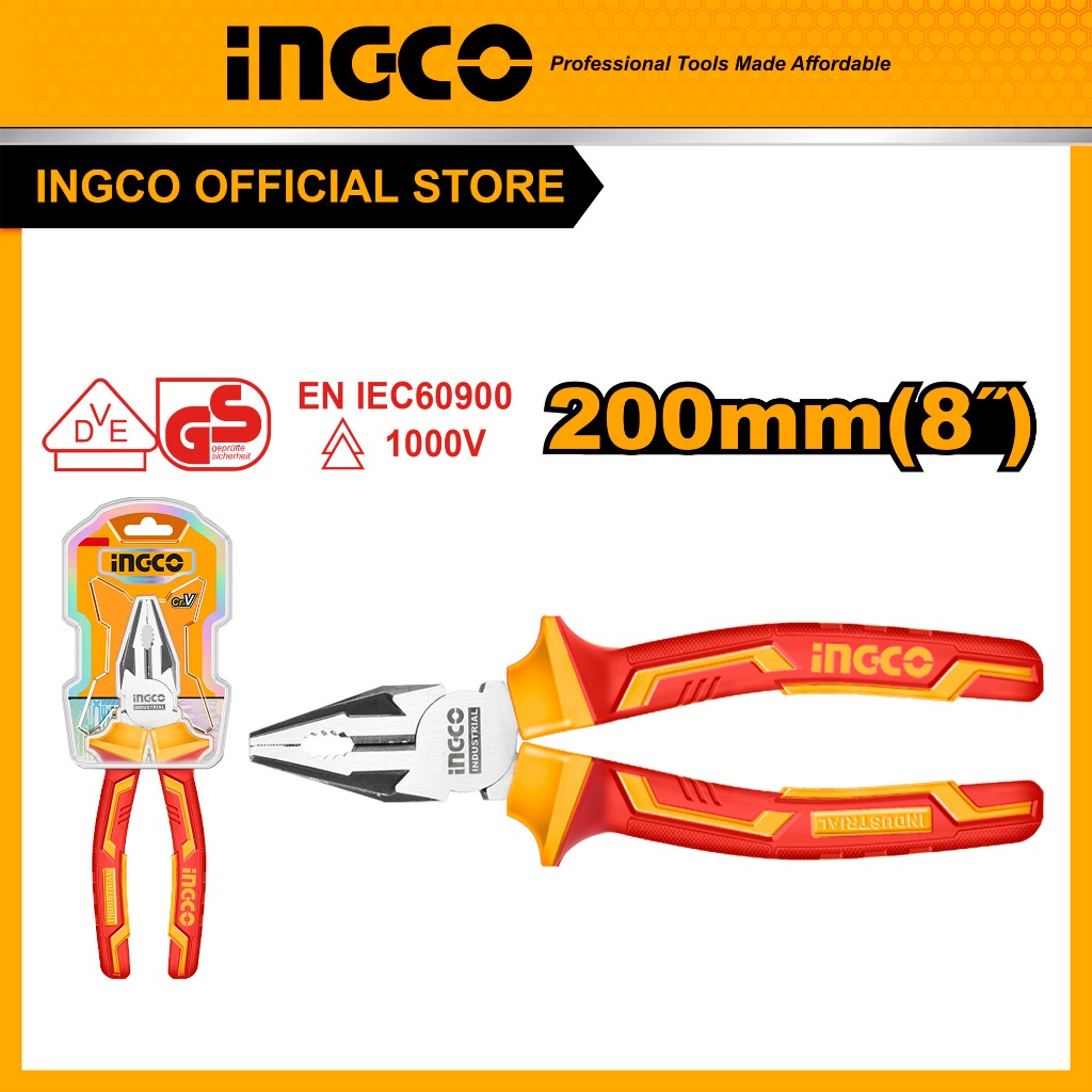 INGCO คีมหุ้มฉนวน 8" HICP28208