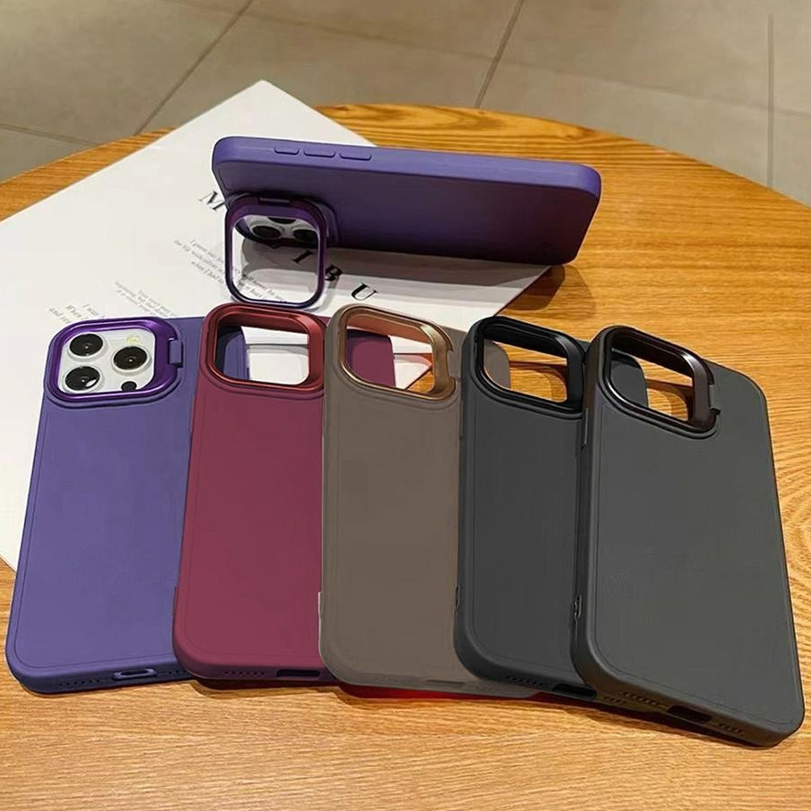 for เคสไอโฟน11 13 15 16 Pro max เคส iphone12 13 XS Max XR X 6 7 8 Plus ขาตั้งแบบมองไม่เห็น เคสกันกระแทก โฟน