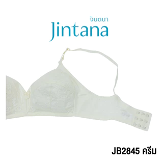Jintana เสื้อชั้นใน จินตนา รุ่น Basic รหัส JB2845 (ไม่มีโครง) สีขาว เสื้อในเก็บกระชับ ใส่สบาย เสื้อในลูกไม้