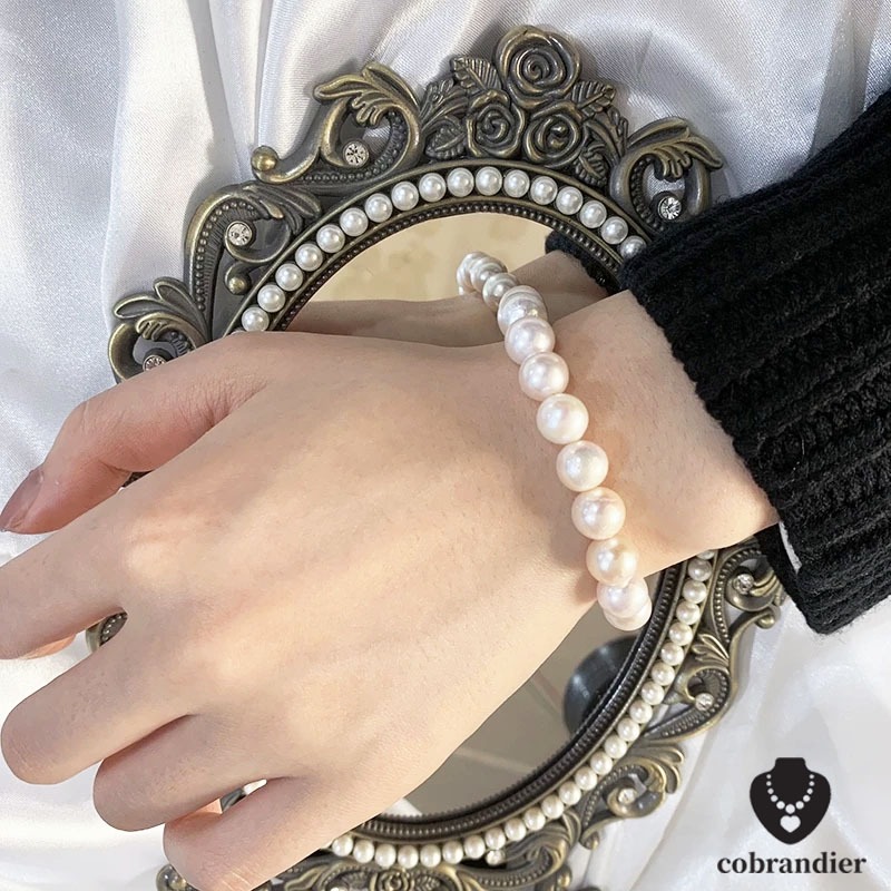 CODขายส่ง⚡1 บาทประดับด้วยลูกปัดสร้อยข้อมือไข่มุกสร้อยข้อมือ8 มิลลิเมตรลูกปัด ยืดหยุ่นขายส่ง