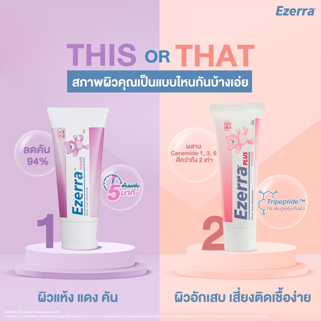Ezerra Cream / Ezerra Plus Cream / Ezerra Lotion / Ezerra extra gentle cleanser - รูปที่ 2