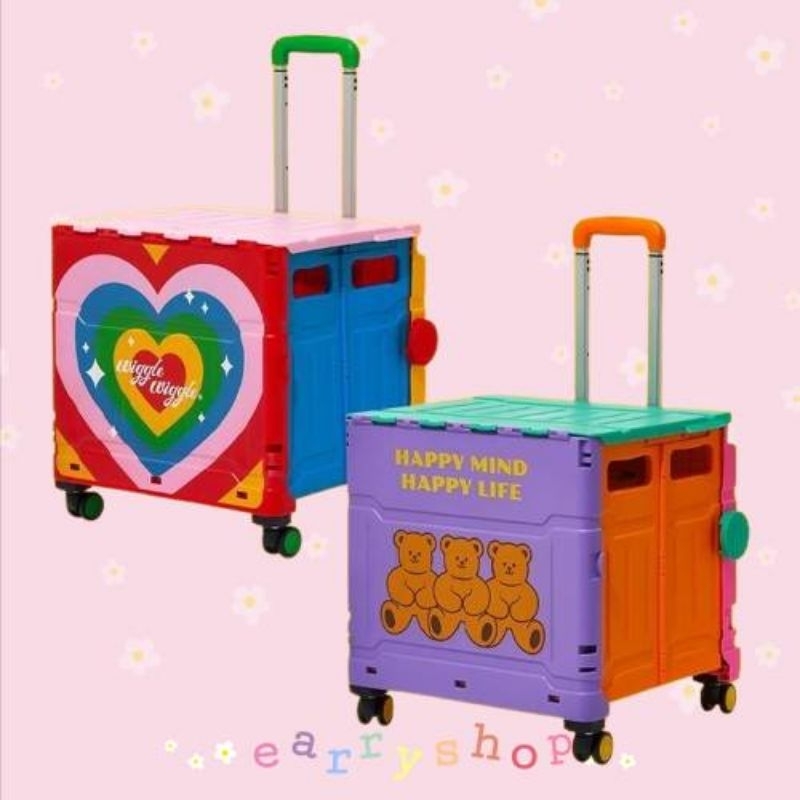 ( พร้อมส่ง ) Wiggle Wiggle Folding Cart รถเข็น มี 3 ลาย 2 ขนาด