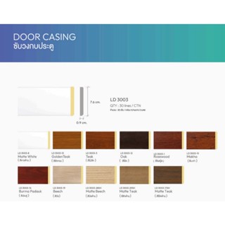 ซับวงกบประตู หน้ากว้าง 7.5 cm ความยาว 3 เมตร