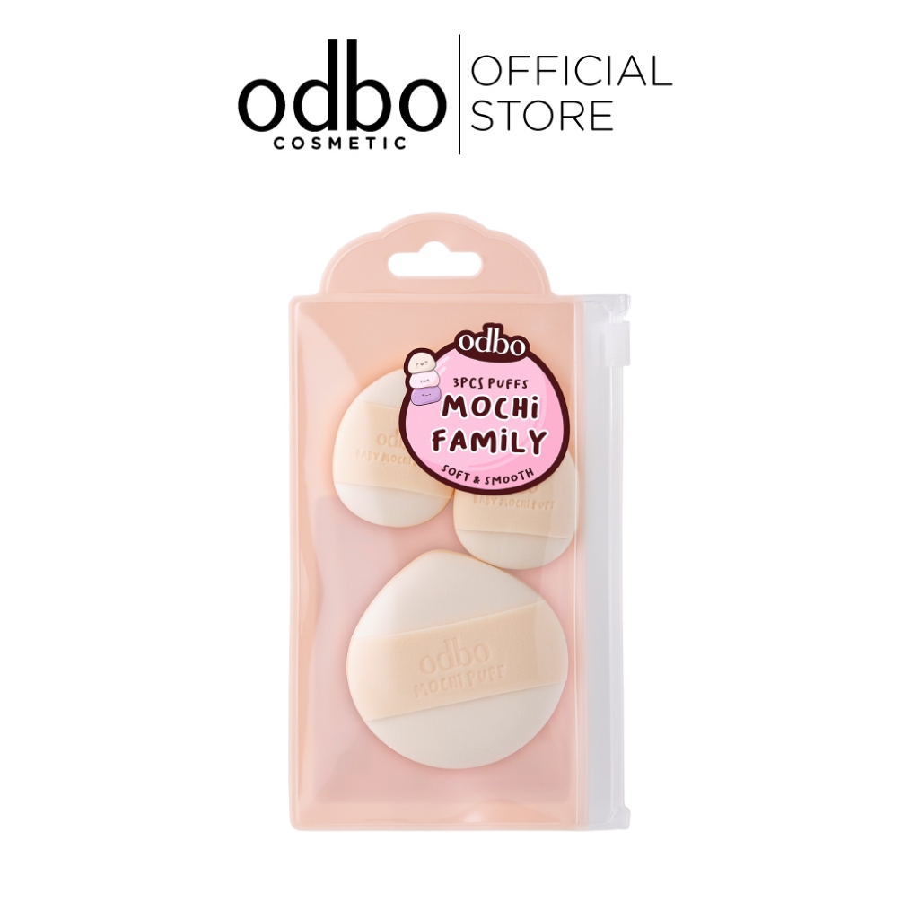 ODBO 3PCS PUFFS MOCHI FAMILY OD8069 #พัฟโมจิ เซ็ท 3 ชิ้น