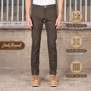 JACK RUSSEL กางเกงชีโน่ทรงกระบอกเล็ก กระบอกเล็ก Slim-fit รุ่น J-320 กางเกงแจ็ครัสเซล