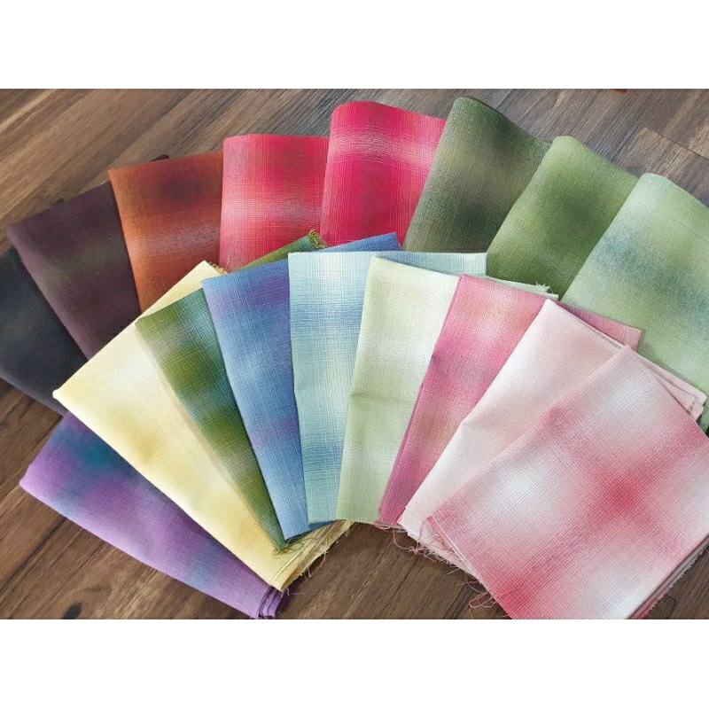 ผ้าทอสีเหลือบ ขนาด 1/4ม.(50×70ซม.) สำหรับงานแฮนด์เมด DIY มีหลายสีให้เลือก