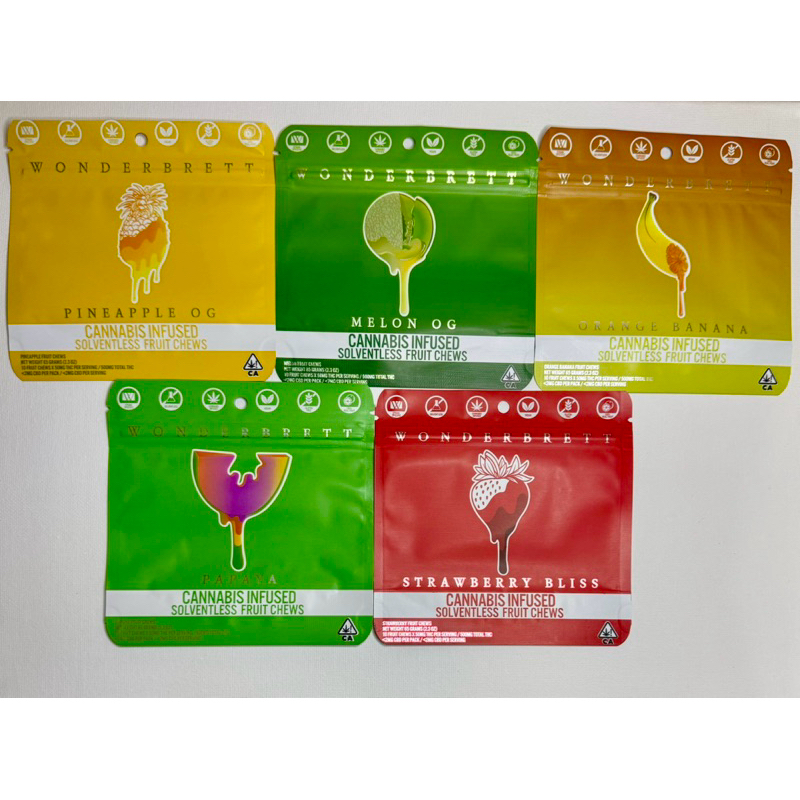 High Quality Mylar Zip Bag Wonderbrettt Edibles Packaging Smell Proof Water Proof