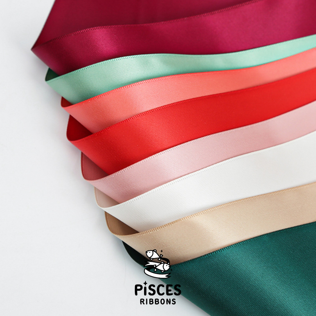 【 1 หลา】*  ริบบิ้นผ้าซาตินเรียบ 2 ด้าน คุณภาพดี ขนาดความกว้าง 10 cm. ผูกของขวัญ ตกตกแต่ง DIY [RBY-0023-100mm-1Y]