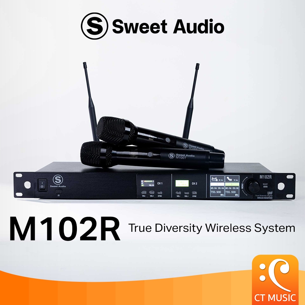 Sweet Audio M102R True Diversity Wireless System ไมโครโฟนไวร์เลส Microphone Wireless SweetAudio M102