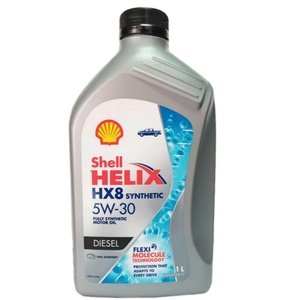 น้ำมันเครื่อง ผลิตปี2024 Shell helix HX8 5W-30 FULLY SYNTHETIC เชลล์ เฮลิกส์ 5W30 สังเคราะห์ ดีเซล 1 ลิตร ราคาหักส่วนลด