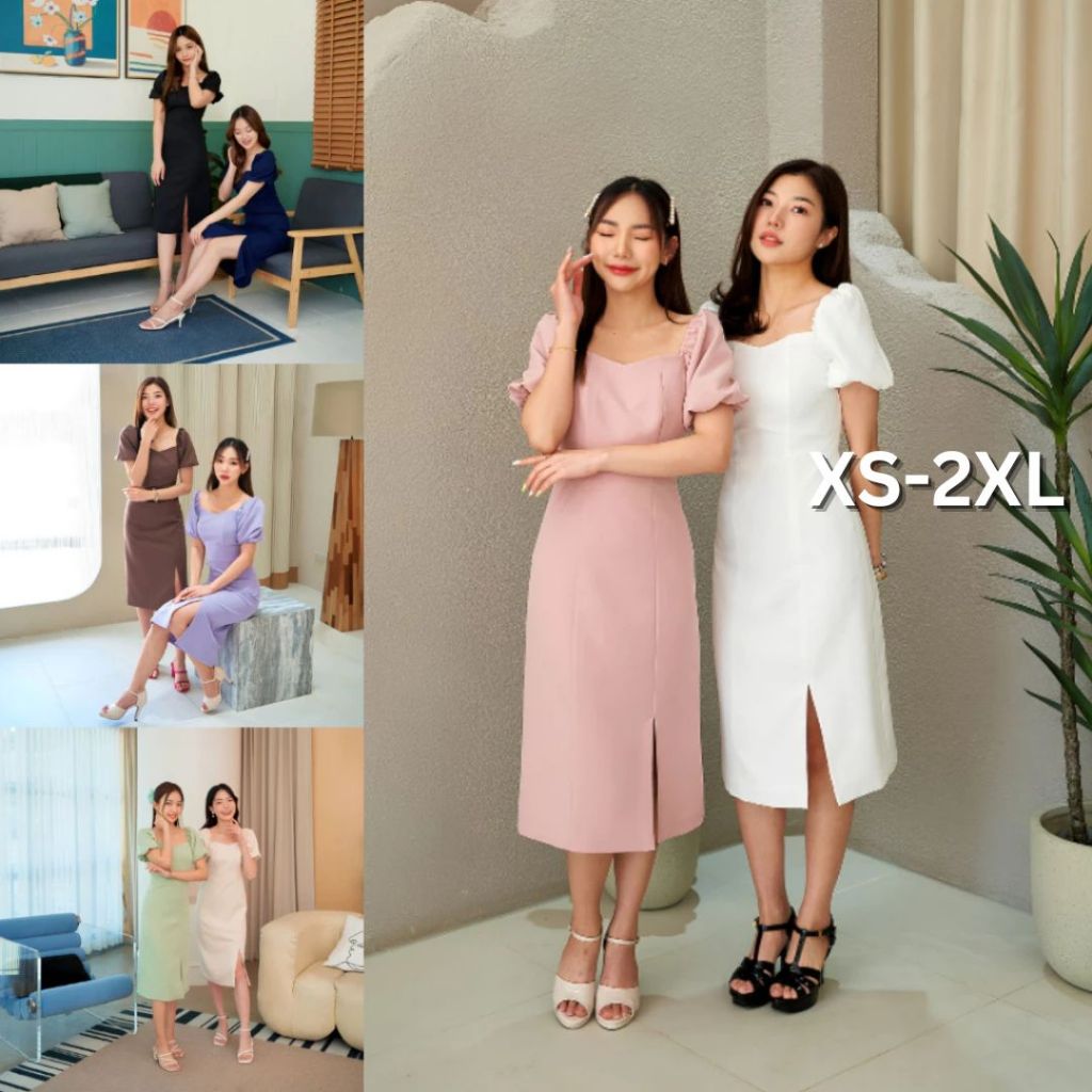 [โค้ด PINK50A ลด 50฿] เดรส PNK013 Willa Dress มีทั้งหมด8สี เดรสสั้น เดรสยาว ชุดใส่เที่ยว ชุดออกงาน ชุดเพื่อนเจ้าสาว