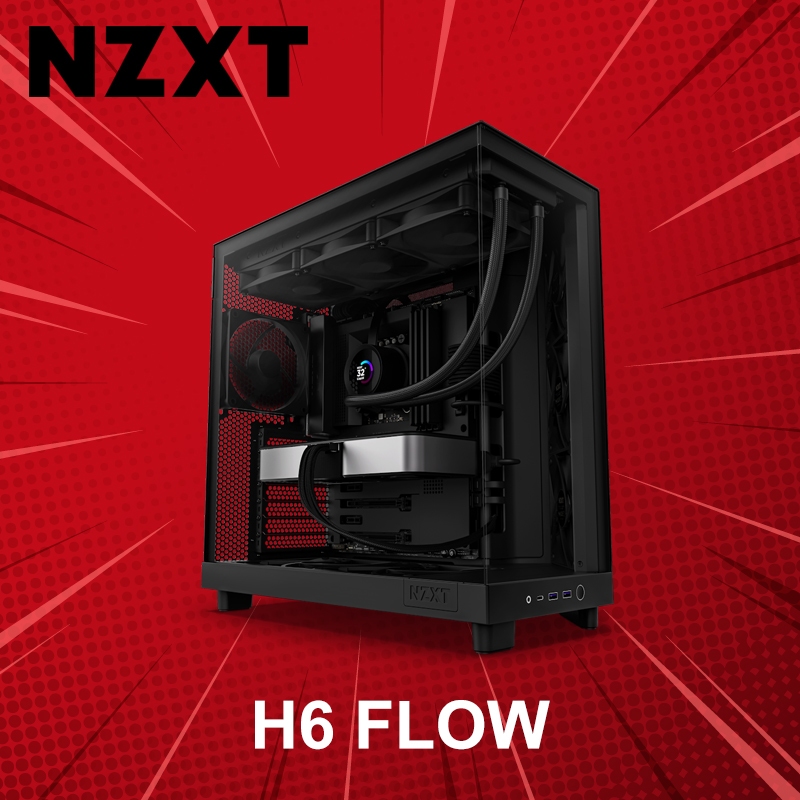 เคสคอม NZXT รุ่น H6 Flow ประกันศูนย์ 2 ปี