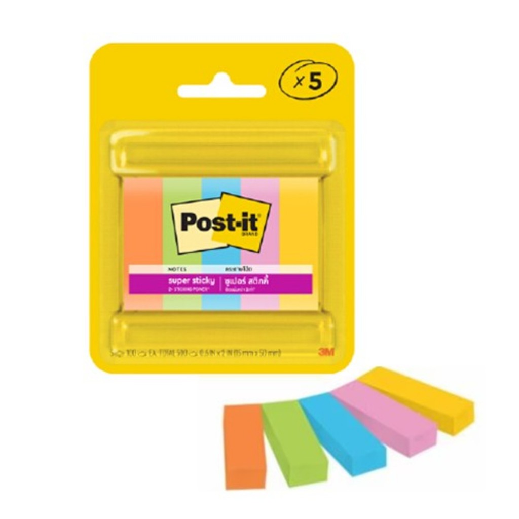 Post-it Page Marker 670-5ASST พาสเทลคละสี 1.5x5 ซม.5x100