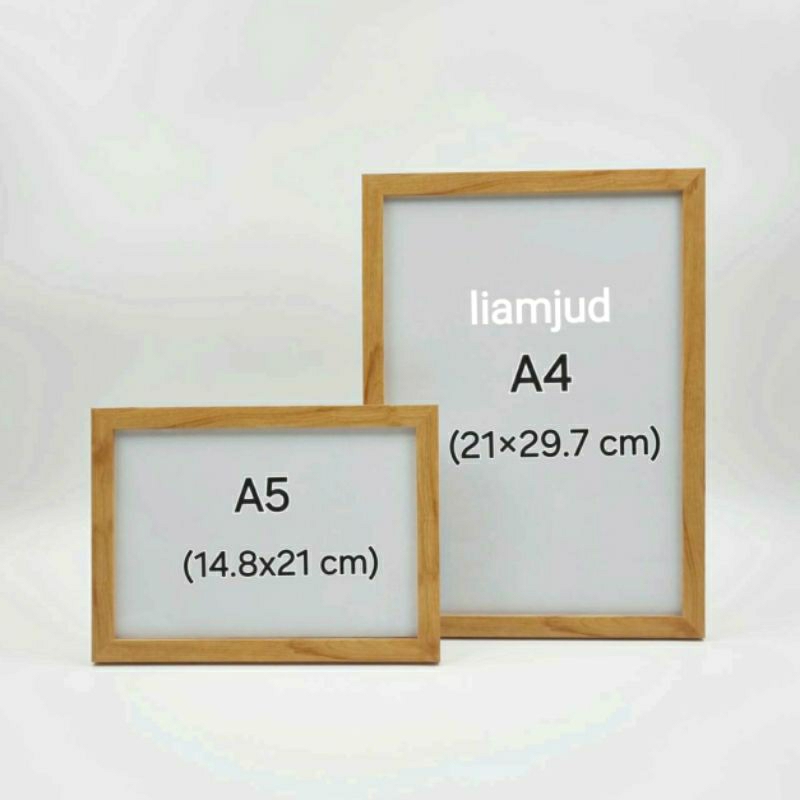 กรอบรูป สี Pine (สีไม้สน) 8×10 8×12 นิ้ว A4 และ A5 กรอบรูปมินิมอล ตั้งและแขวน พร้อมกระจก ราคา ถูกที่สุด ดีลบีเคเค แกลเลอรีภาพที่ 3