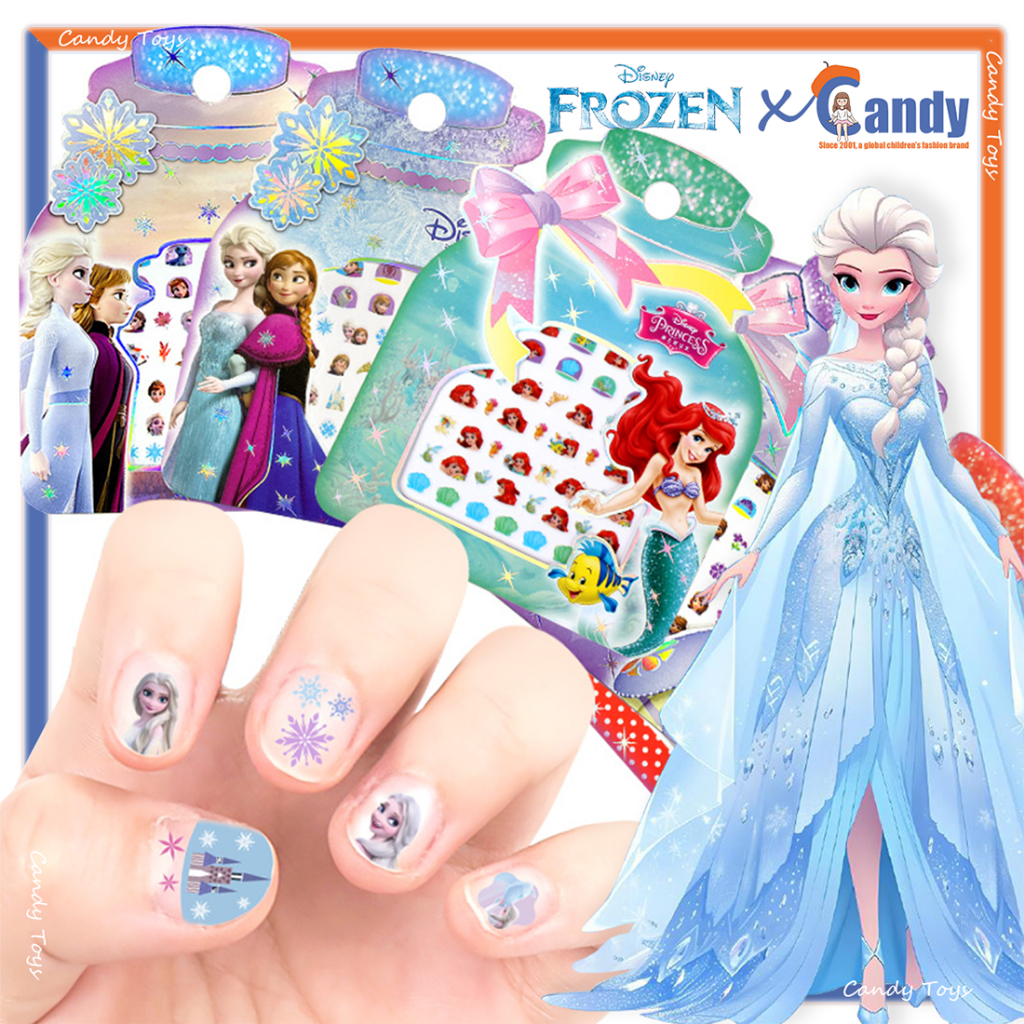 สติ๊กเกอร์ติดเล็บสติกเกอร์หู สติ๊กเกอร์ติดเล็บ3D Disney Princess อุปกรณ์เพ้นท์เล็บ & สติกเกอร์ พร้อมส่งจากไทย